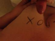Tribute wank over tits