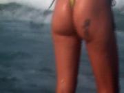 in the Beach shows off her tattoo on buttock