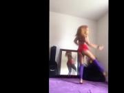Latina chica dancing happy :