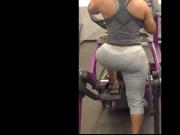 Treadmill Latina Candid Booty