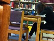 Candid Asian Library Feet Shoeplay Flats Dangling Pt 1