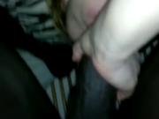 white girl gulping down my bbc on her bed