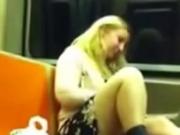 upskirt spy crazy teen on train hot legs