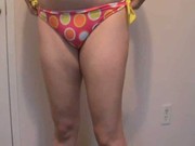 Lateshay 36 G pink polka dot bikini bbw strip tease - Fuckin' Bitch!