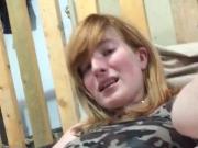 Pierced Redhead Fucks Her Squirting Pussy