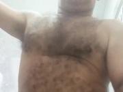 Nice hairy daddy strocking no cum