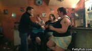 Three fatties have fun in the pub