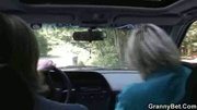 Granny fucked in the car