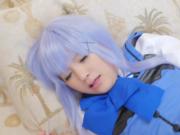 Japanese blue hair cosplay