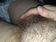 my hairy wife stroking her own hairy pussy