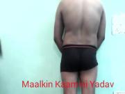 Indian Femdom Maalkin Kaamini Yadav using crop on her slave.