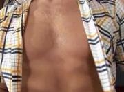 Ken masturbating dick in the kitchen