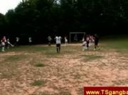 Trannies hot for sex after footbal game