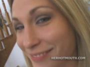 Sexy amateur blonde sucking dicks in first video