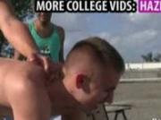 College guy gets fucked on rooftop
