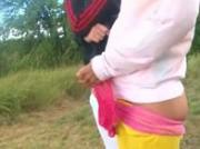 Two 19yo chicks naked outside by lake
