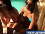 Cfnm femdom bikini party blowjob