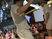 Girls sucking dirty dick of strip dancer
