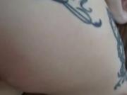 Very hot tattood amateur first time anal and facial on camera