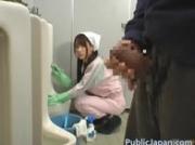 Asian bathroom attendant is in the mens room jav 1 by PublicJapan