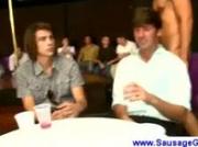 Strong dude jerks a strippers cock