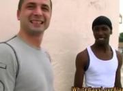 Gay gangster interracial outdoor blowjob