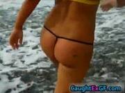 Bikini babe shows her sexy pics on the beach 1 by CaughtExGF