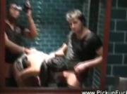 Pickup chick fucked in restroom