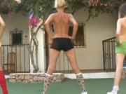 Morning exercises of beautiful lezzies
