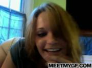 Amateur brunette girl strips naked on her webcam