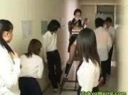 Japanese schoolgirls stripped and groped