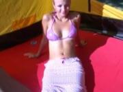 Hot breasty girlfriend in the tent