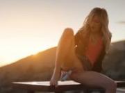 blond babe Francesca during sunset