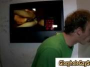 Gullible straight guy tricked at gloryhole