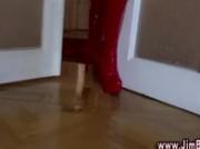 Red stockings younger girl
