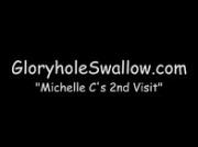 MichelleC Swallows Cum at the Gloryhole