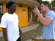 Gay gangster interracial outdoor blowjob