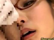 Japanese asian nurse sucking cock