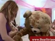 Cfnm suck the teddybear cock party