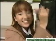 Real amateur japanese teen gets facial from guy in groupsex