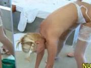 Hottie gets ass drilled