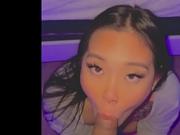Back room crazy hot sloppy blowjob and fucking slutty asian POV MISSIONARY