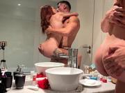 I Made My Best Friend Undress For Me In The Bathroom and We Fuck After