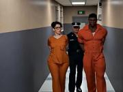 Nerdy girl gets stuffed full of fat cock in prison