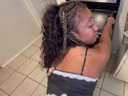 family drama -atl Ebony bbw wife take bbc in the kitchen because she didnâ€™t clean anal queen