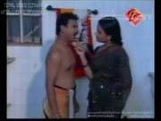 Black saree navel
