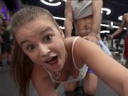 Cheating Teen Caught Having Sneaky Sex in the Gym by Her BF!