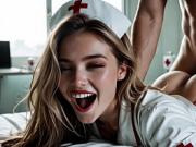 I fuck a beautiful nurse and cum in her pussy [AI Generated]