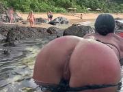 A stranger feeds my sperm to fish in front of everyone