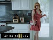FAMILY SINNERS - Redhead MILF Seduces Her Husband's Nephew And Gets A Good Taste Of His Cock